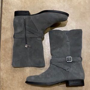 Ugg Koolaburra Grey Suede Moto Boots